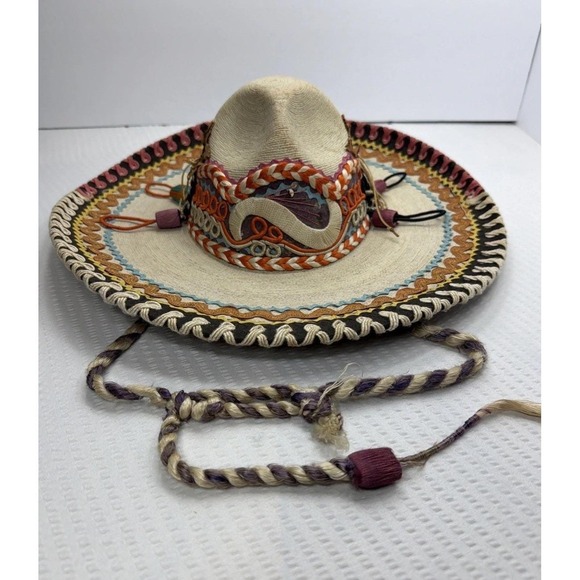 Other - Vintage 1960s Casa Chavez Mexican Sombrero de Palma Rodolfo Chavez Sahuayo Decor